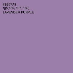 #9B7FA9 - Lavender Purple Color Image